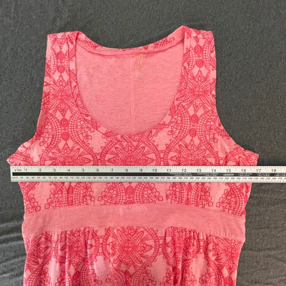 Athleta Pink Medallion Lace Print Empire Waist Tie Back Tank Dress 903726 XS - Picture 9 of 9